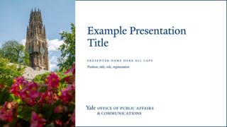 Example presentation title slide