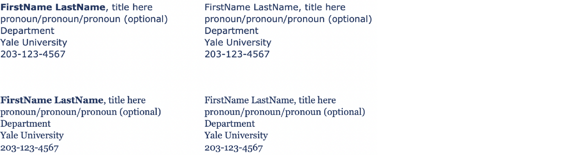 Email Signatures Yale Identity