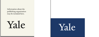 The Yale logo in the corner of a document and a webpage